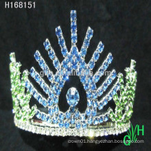 New designs rhinestone royal accessories happy new year tiara crowns